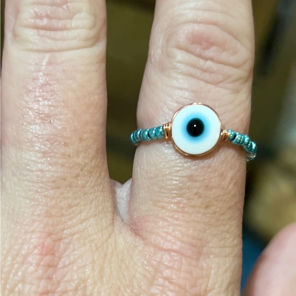 Evil Eye Colored Wired Rings, Eye of Protection - Picture 13 of 14
